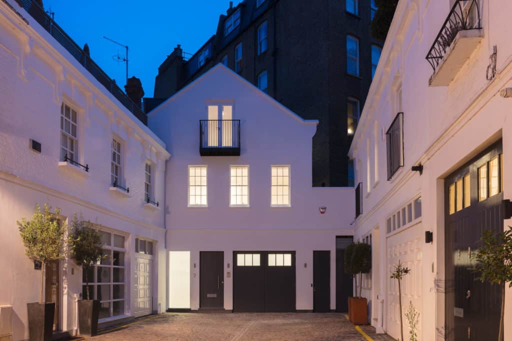 Earl's Court Mews exterior night