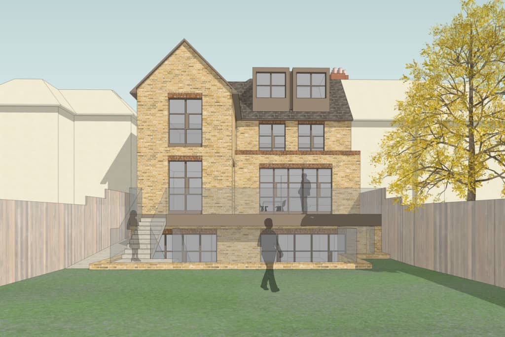 Wandsworth Common new build rear view