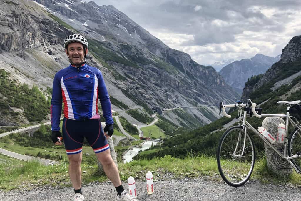 John Dyer-Grimes at the Stelvio Pass