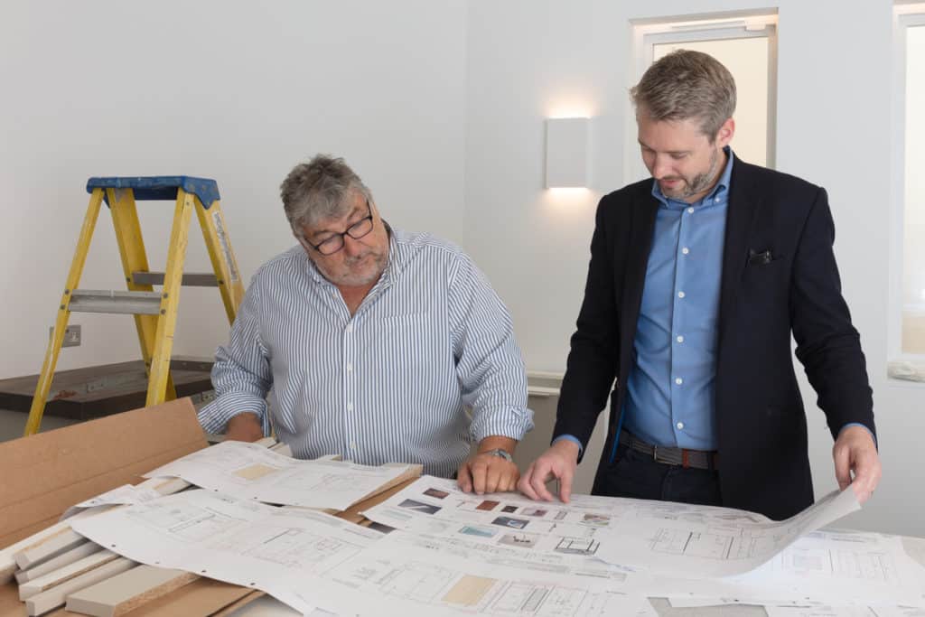 Michael and Galower Build on site in Ginnels House, Petersham