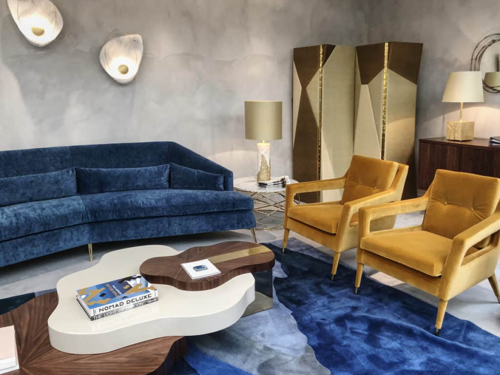 Velvet and screens interior design trends at Decorex