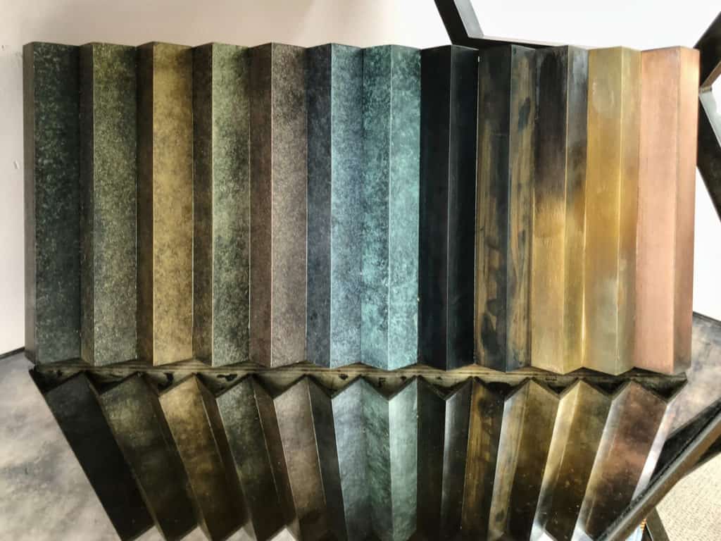 Burnished metal interior design trend at Decorex