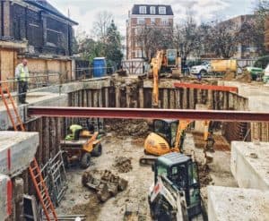 Double basement excavation in London