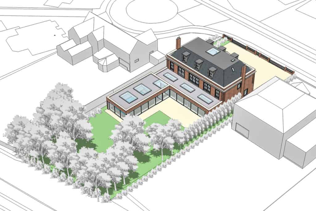 Planning permission for new build with indoor pool in Cobham, Surrey