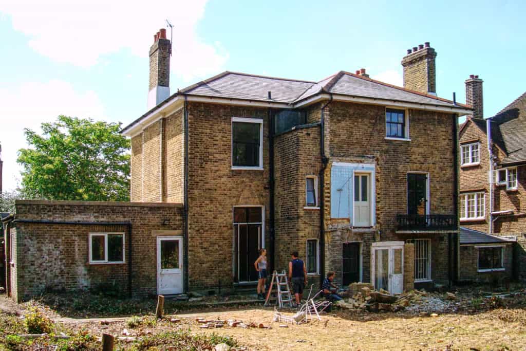 Victorian restoration in progress in Putney