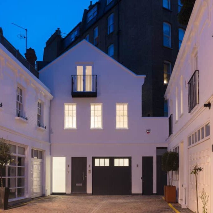 Earl's Court Mews exterior night