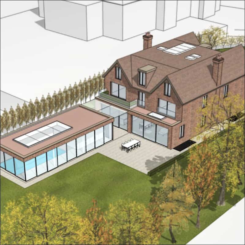 3D concept of new build in Chislehurst