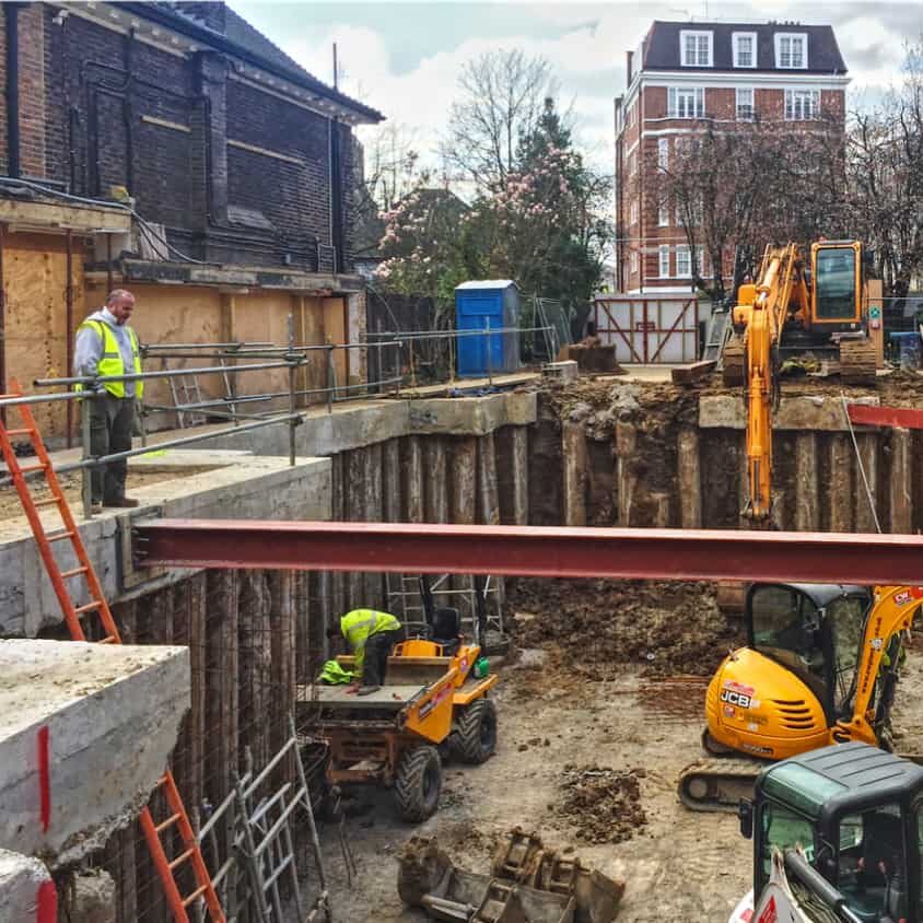 Iceberg mansion basement excavation